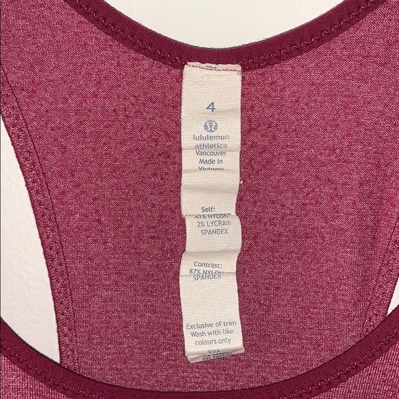Maroon Lululemon racerback tank top - Picture 4 of 4